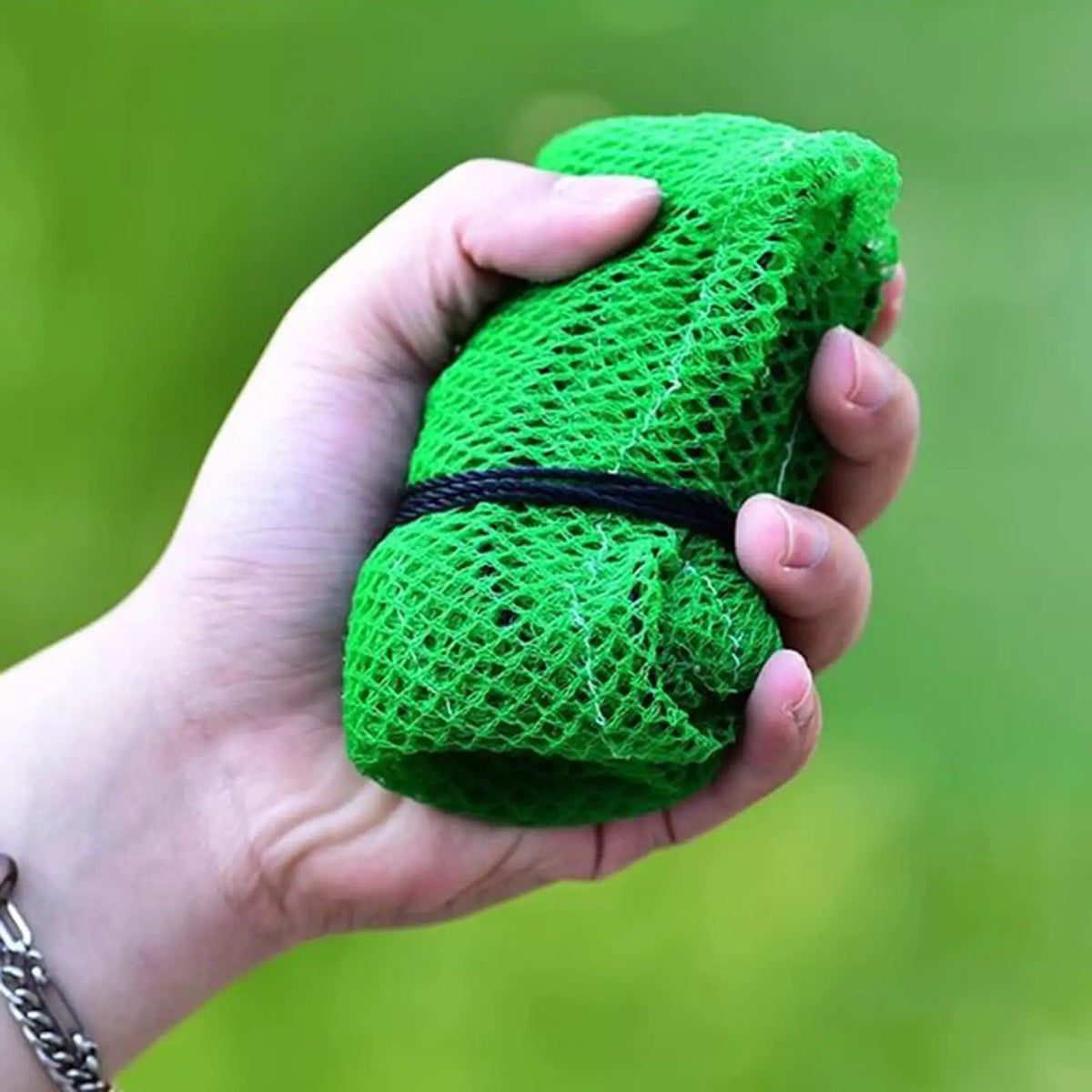 sac filet vert pratique poisson outdoor robuste cordon ajustable transparent dimensions incluses