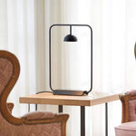 lampe led moderne minimaliste noir blanc support mural interrupteur câble chambre salon