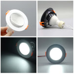 projecteur led base gu10 gu5.3 shell blanc noir moderne arrière fixations spots