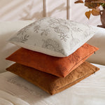 taie d'oreiller jacquard brodé feuille d'érable orange beige maison décoration halloween thanksgiving moderne sans
