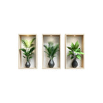 autocollants muraux modernes plantes vertes deco maison stickers muraux minimalistes feuillets vases noirs