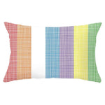 coussin rectangulaire géométrique multicolore décoration intérieure moderne polyester confortable 30x50cm fixations