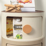 table nuit meuble moderne rose minimaliste tiroirs transparents chambre coucher