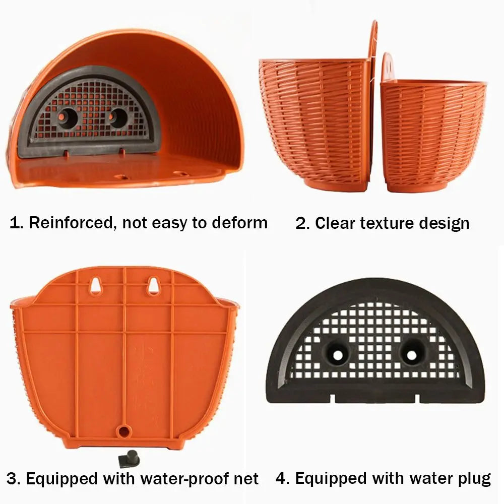 panier suspendu tissé moderne blanc bleu clair rose orange grille protection
