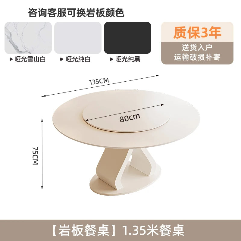table manger ronde blanche moderne chaises minimaliste intérieur bois blanc