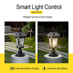 lampe solaire extérieure led bronze ornements dorés éclairage jardin classique économie energie ip55 aluminium