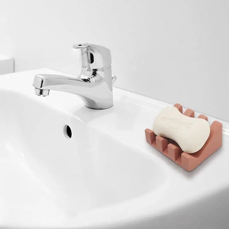 support savon silicone marron blanc vert gris bleu rose noir moderne salle bain cuisine