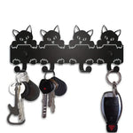 porte clefs mural noir silhouette chien pattes moderne decoration maison objet decoratif