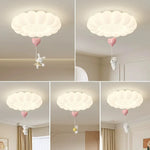 lampe moderne blanche nuages lapin ballon chambre enfants lumière led