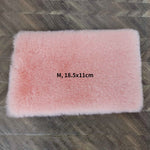 coussins décoratifs fourrure animaux rose clair blanc moderne doux lapin chat nuage