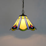 Lampe suspendue Art Nouveau verre coloré floral chambre cuisine restaurant