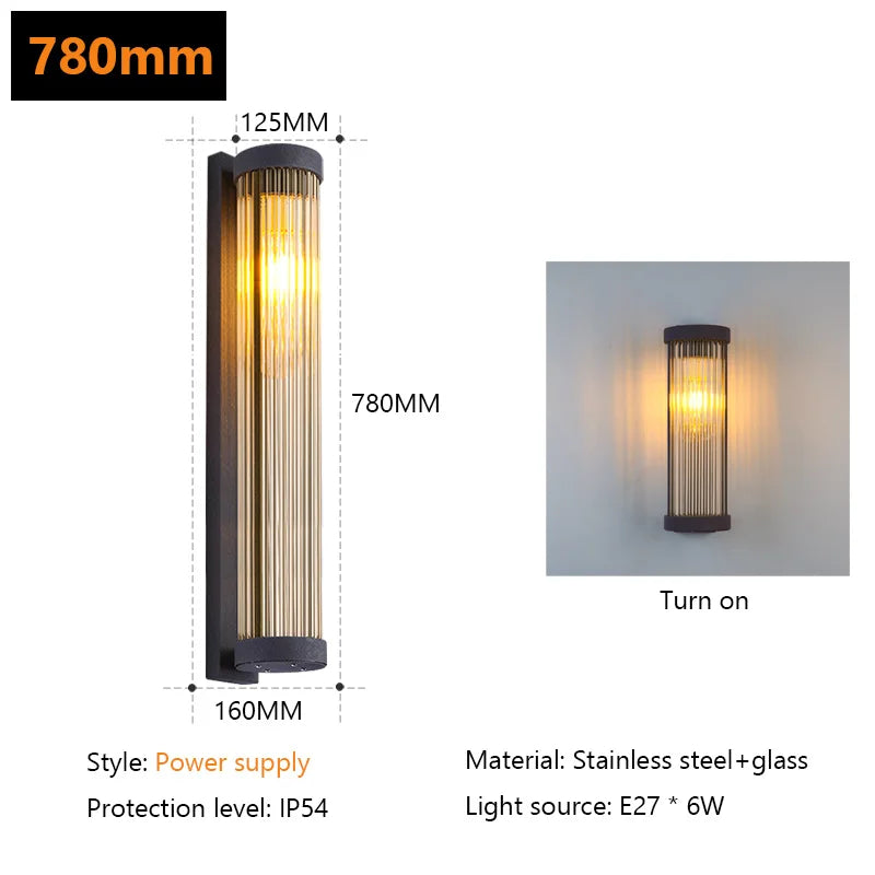 lampe murale gris moderne rayures verticales éclairage extérieur résistante intempéries led rechargeable occlusion abatjour