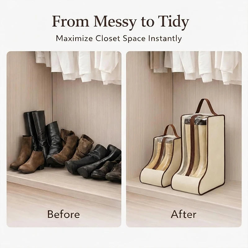 sac chaussures portable beige marron motif géométrique transparent poignées détachables moderne pratique
