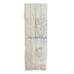 rideau noir blanc papillons dentelle transparent classique romantique fenêtre extérieure pastorale polyester