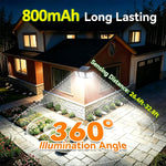 lampe solaire détecteur mouvement led réglable étanche ip65 sécurité extérieure garage jardin contemporaine abs
