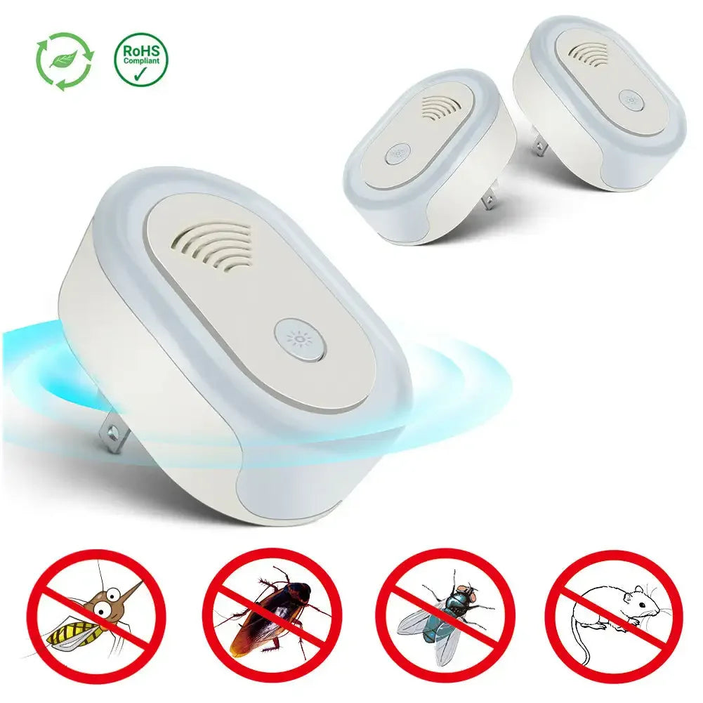 anti moustiques ultrasonique veilleuse répulsif insectes moderne fixe prise électrique
