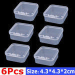 boîtes rangement transparentes plastique bijoux éponges rubans petits objets organisation pratique compact