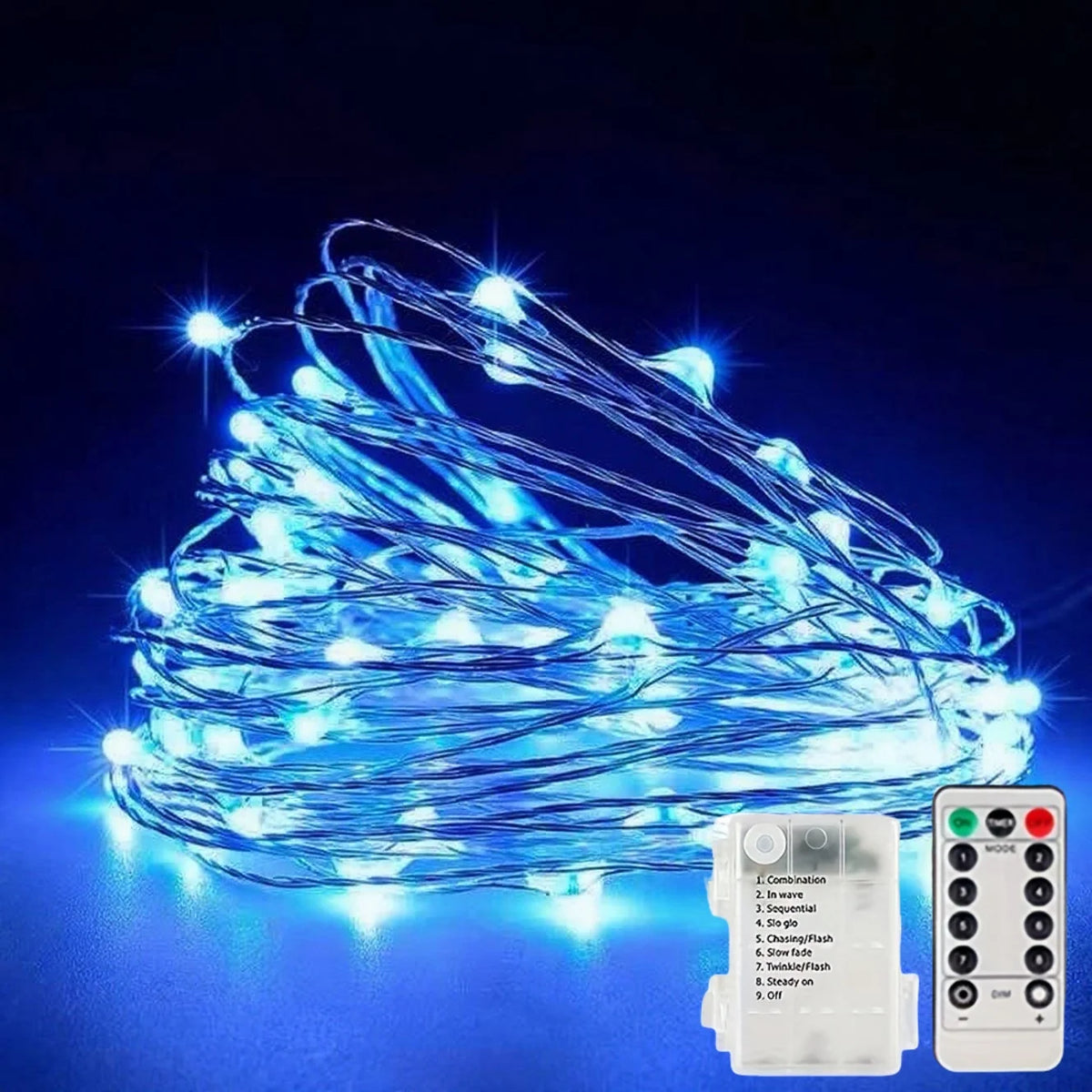 guirlande lumineuse dorées moderne 10m 100led télécommande ip67 20m 200led