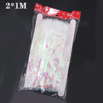 rideau festif pailleté franges rose gold noir violet rouge clips blancs HAPPY BIRTHDAY argentées