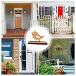 oiseau mobile oiseau bois bois corde jaune clips moderne porte rappel entrée intérieur bleu