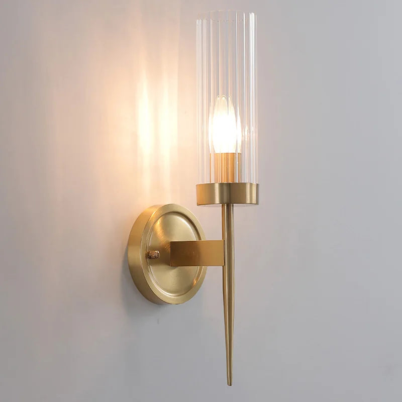 suspension lumineuse or transparent moderne élégante tubulaire strié 100cm 120cm 80cm lumière chaude froid