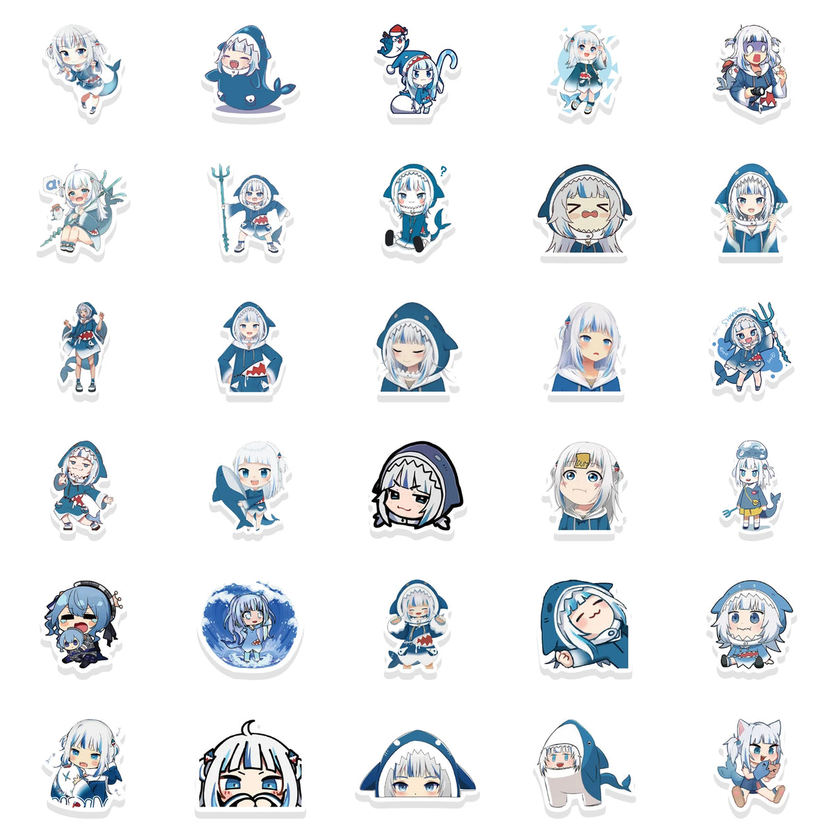 stickers autocollants animaux dessin animé personnages expressions faciles utilisation étanches 50pièces