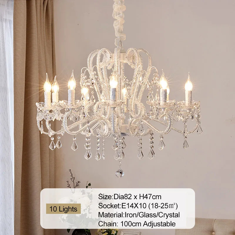 lustre doré cristal pendants élégant classique baroque suspension chambre salon