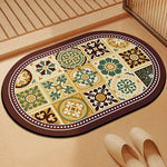 tapis sol multicolore patchwork moderne motifs géométriques floraux salle bain lavable machine absorbant