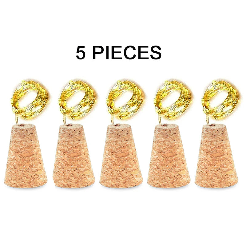 décoration festive guirlande lumineuse bois cordon marron clair conique simple rustique 10pcs