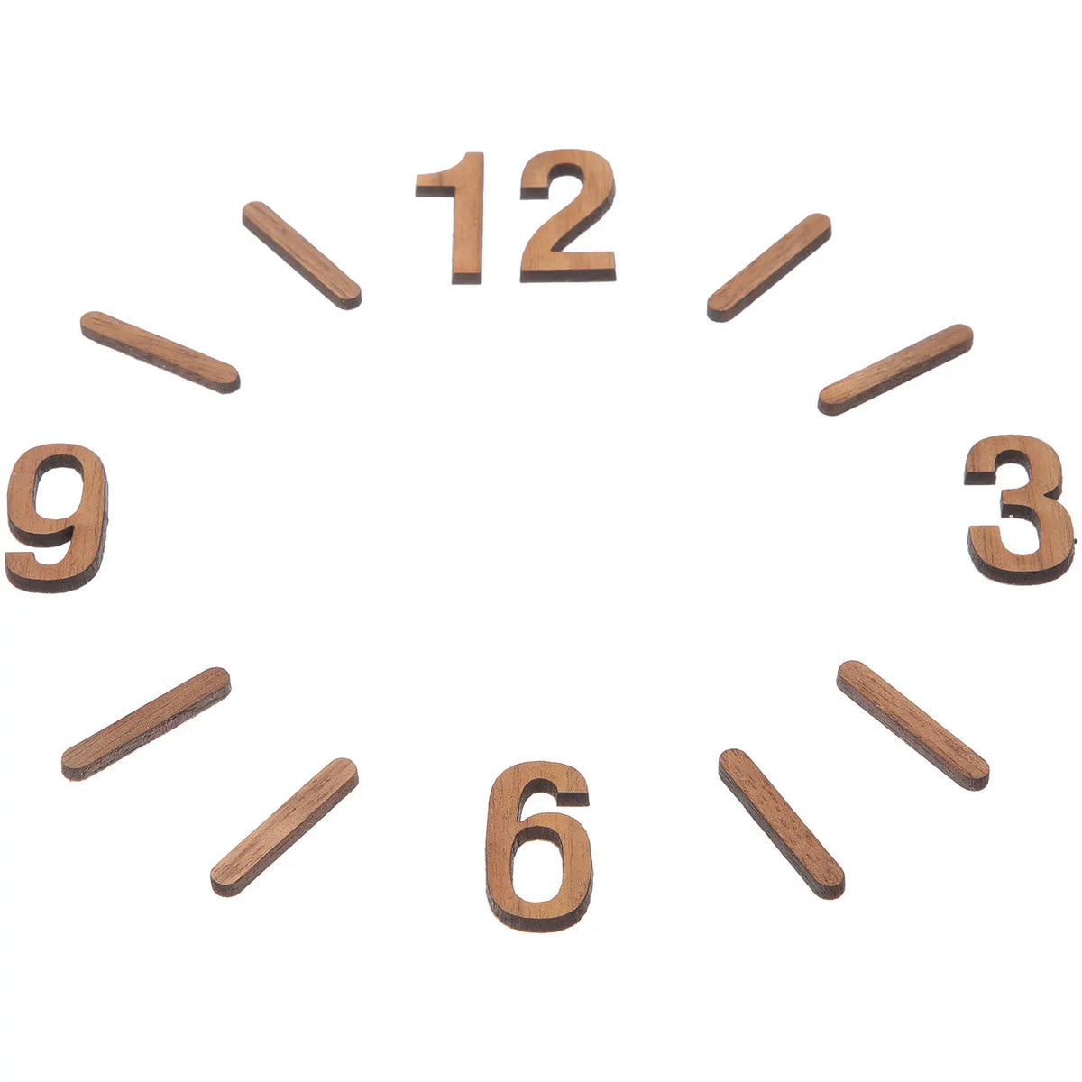 numéros horloge bois moderne aiguilles métal rose adhésif réparation kit bricolage