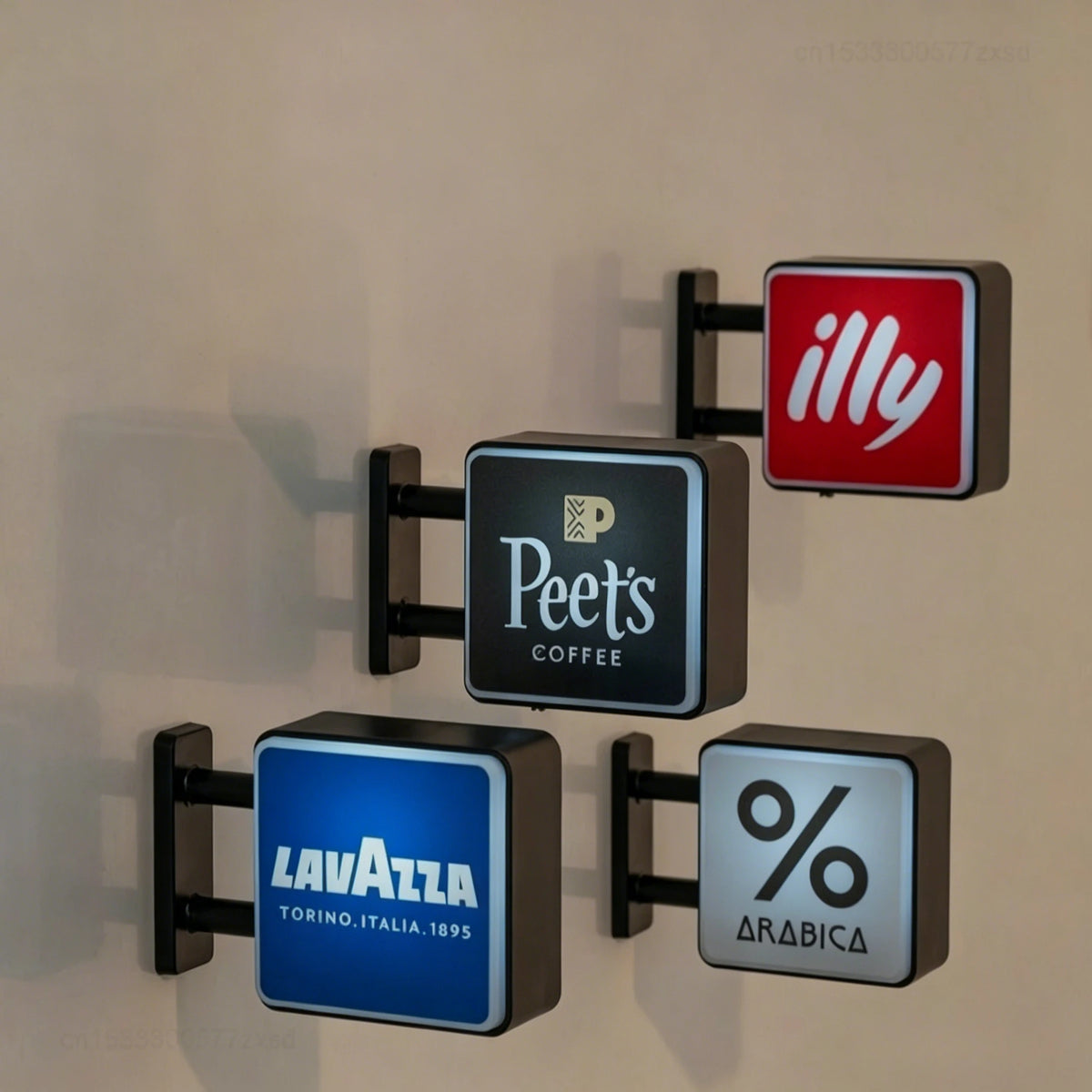 aimants réfrigérateur publicités logos marques clips moderne noir blanc rouge bleu