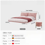 lit suspendu moderne rose gris clair chenille doux oreillers couverture drap plat coussin sol