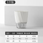 Pot plante moderne blanc ridge verticale auto arrosage transparent hydroponie fleur verte