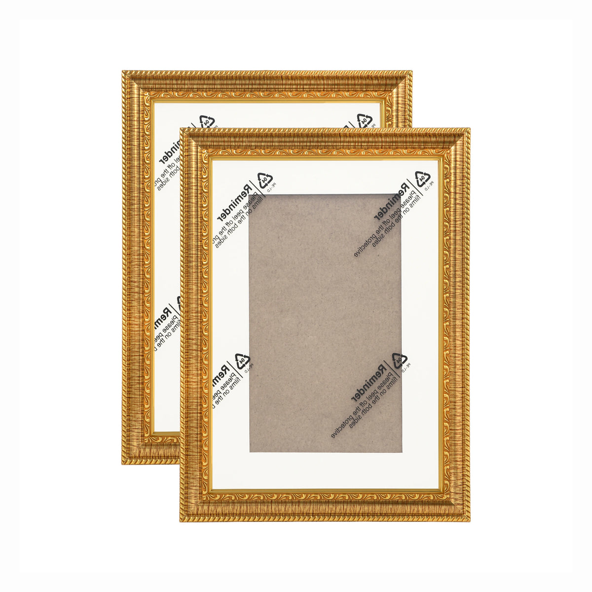 cadres photo or vintage classique rectangulaires mdf acrylique passe partout decoration intérieure antique gold