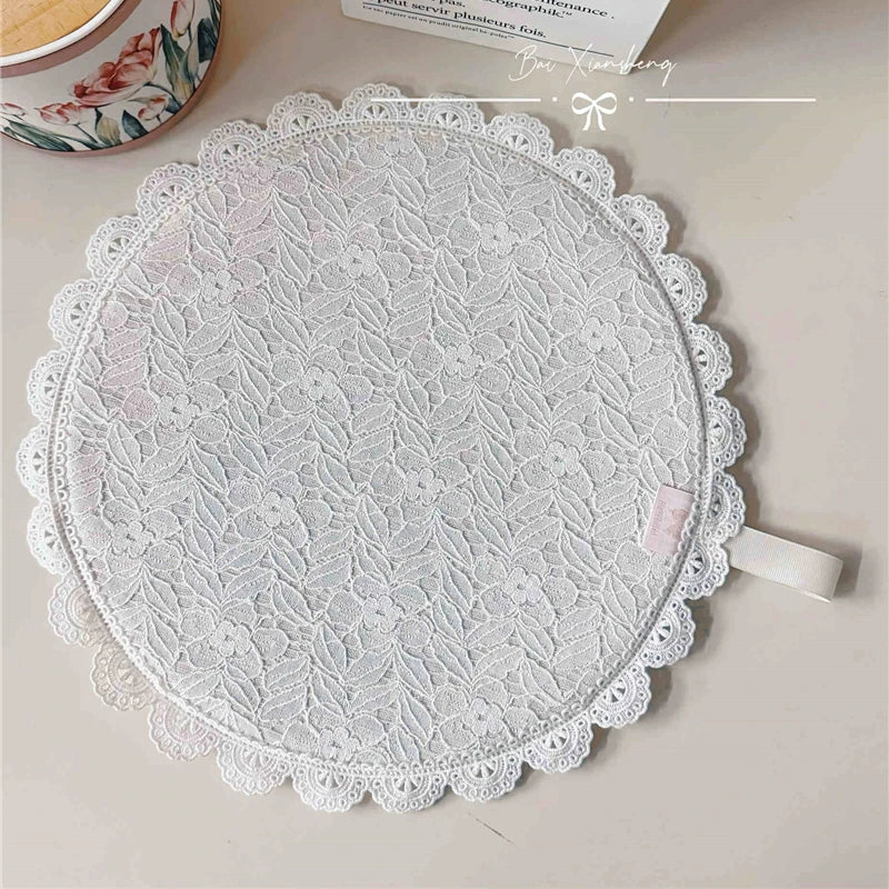 serviettes table dentelle rose clair blanc beige marron violet classiques opaques