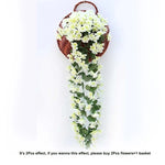guirlande artificielle roses violettes blanches modernes décoration intérieure extérieure mariage anniversaire festive