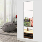 miroir adhésif moderne carré blanc 3d acrylique décoration mur papier adhésif guide