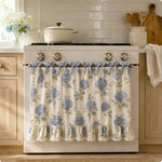 nappe four motif floral hydrangea sunflower rustique vintage volants decoratif tissu chambre cuisine