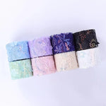 rubans decoratifs fleurs sequins transparents decor floral scintillant adhesifs rouleaux largeur six cm