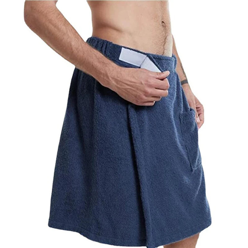 serviette toilette gris blanc bleu marine poche élastique absorption rapide coton polyester moderne