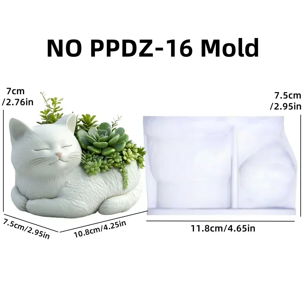 moule silicone cache pot crâne fleurs décoratif résine plante succulente jardin objet artisanal noir