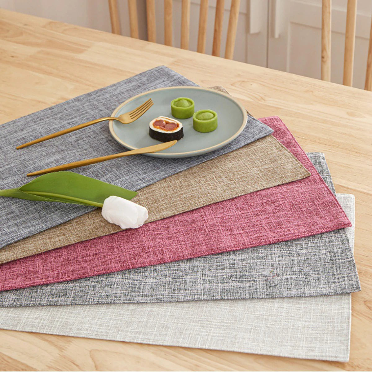 tapis table rectangle lin respectueux environnement isolation thermique facile nettoyage hygiène