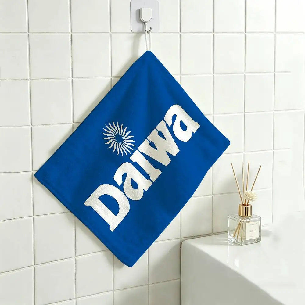 gant toilette noir bleu blanc logo daiwa motif floral durable maison restaurant
