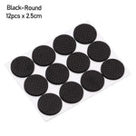 protecteurs sol feutre anti dérapant adhésifs mousse eva noirs blancs marrons ronds utilitaires 2.5cm