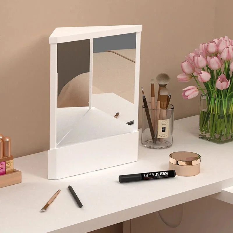 miroir mural moderne blanc rectangulaire sans inversion maison salle bain