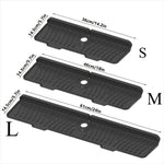 tapis évier antidérapant silicone noir moderne drainage incliné facile nettoyage utilitaire texturé alvéoles sóng�