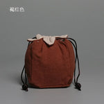 sac thé coton réutilisable bleu gris vert marron beige rouge rose noir imprimé chinois