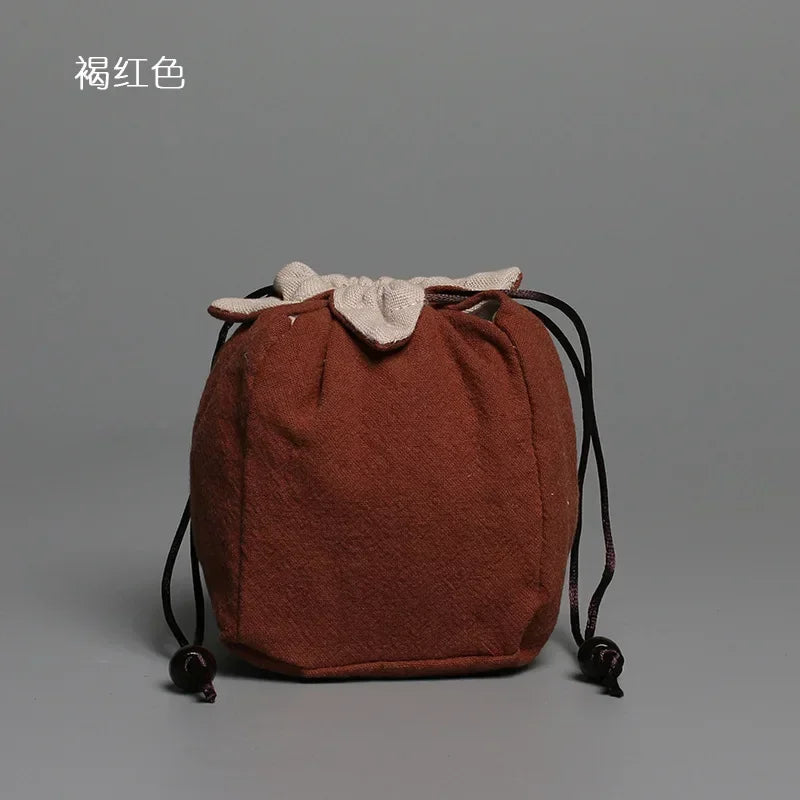sac thé coton réutilisable bleu gris vert marron beige rouge rose noir imprimé chinois