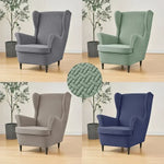 housses fauteuil classique rayures diagonales couleur beige clair polyester anti rayures anti piqûres couvrant