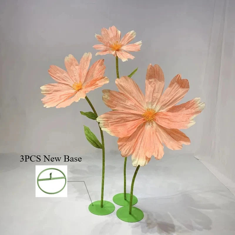 fleurs artificielles papier grandes marguerites décoration mariage anniversaire événements transparentes moderne minimaliste
